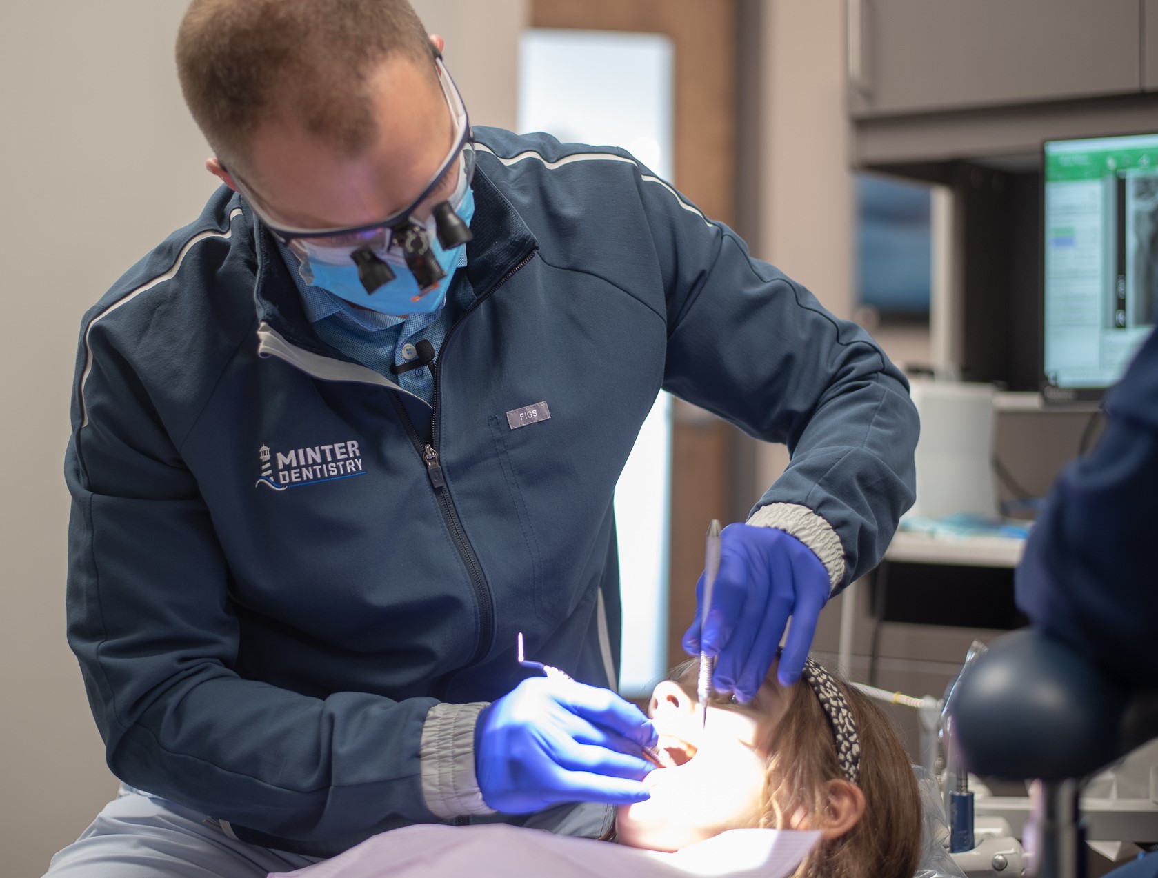 Child receiving general dental care in Canton, OH