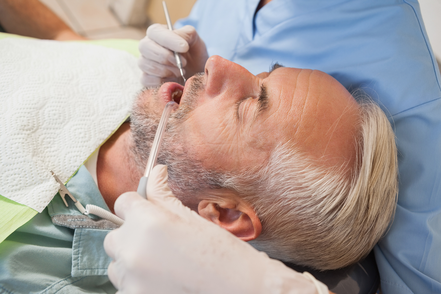 Man doing oral sedation dental care in Canton, OH